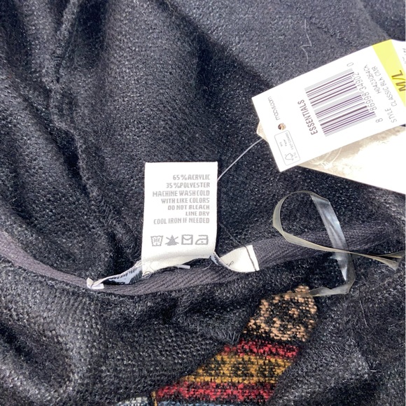 American Rag Cie Printed Open Front Hooded Lightweight Poncho - M/L - NWT - Picture 7 of 10